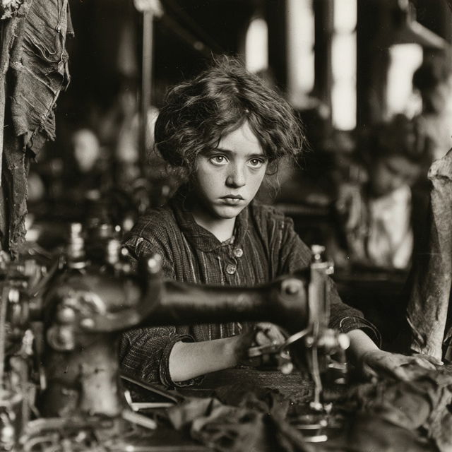 Lewis Hine style, Midjourney V8.2, render 3 of 4