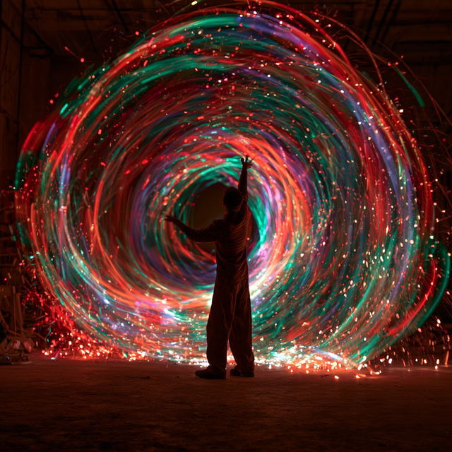 Light painting style, Midjourney V8.2, render 3 of 4