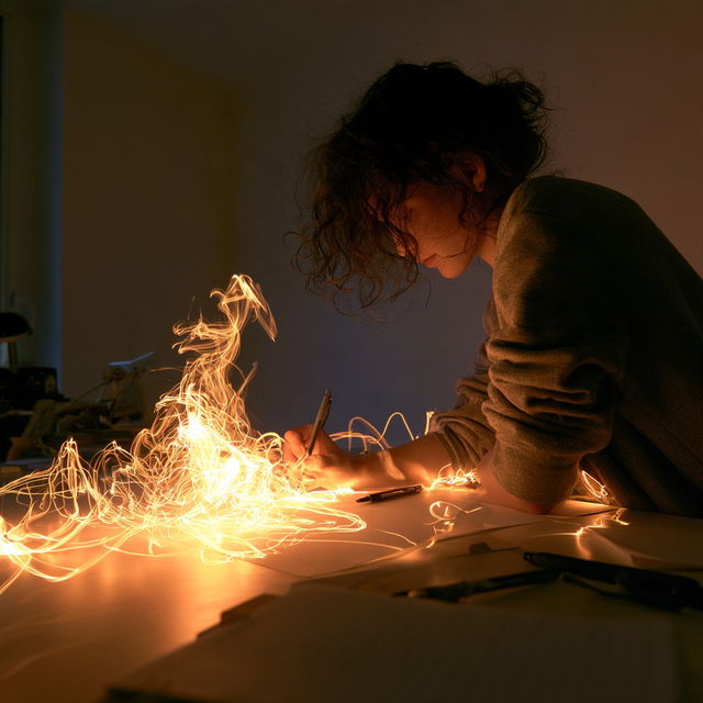 Light tracing style, Midjourney V8.2, render 2 of 4