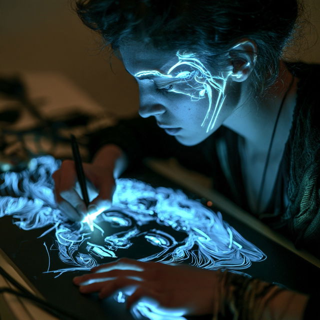 Light tracing style, Midjourney V8.2, render 3 of 4