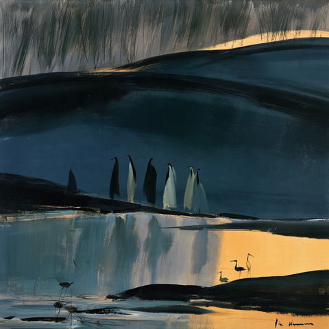 Lin Fengmian style (Painters), Midjourney V8.2