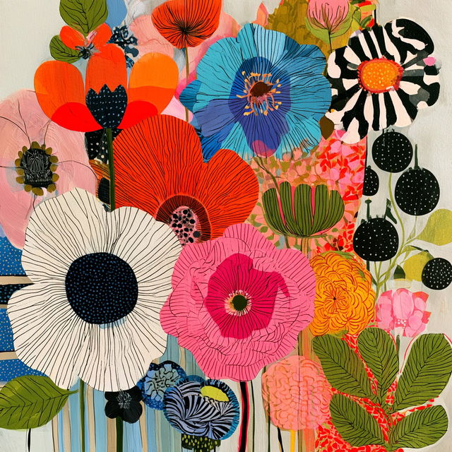 Lisa Congdon style, Midjourney V8.2, render 1 of 4