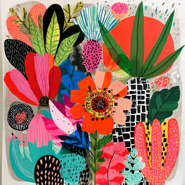 Lisa Congdon style, Midjourney V8.2, render 3 of 4