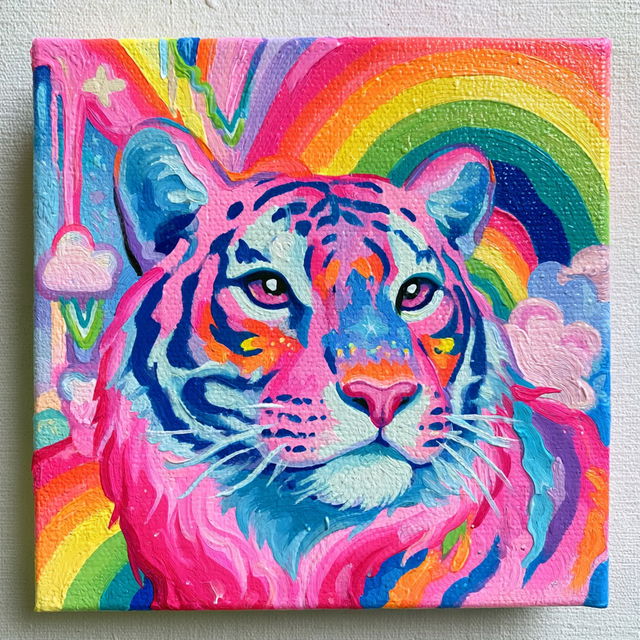Lisa Frank style, Midjourney V8.2, render 4 of 4