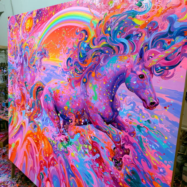 Lisa Frank style, Midjourney V8.2, render 1 of 4