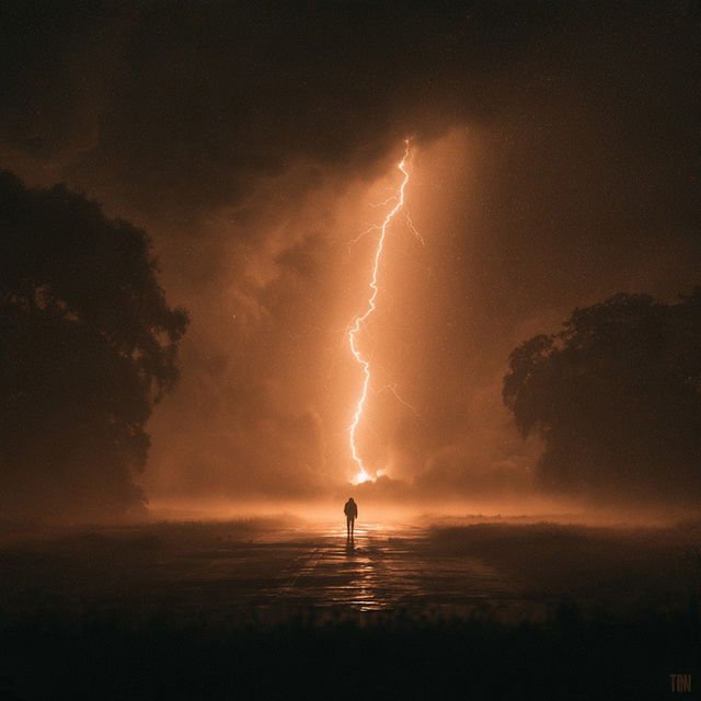 Lit by lightning style, Midjourney V8.2, render 4 of 4