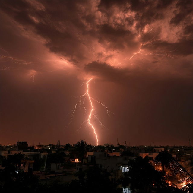 Lit by lightning style, Midjourney V8.2, render 2 of 4