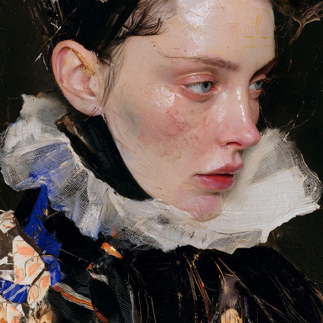 Lita Cabellut style, Midjourney V8.2, render 1 of 4