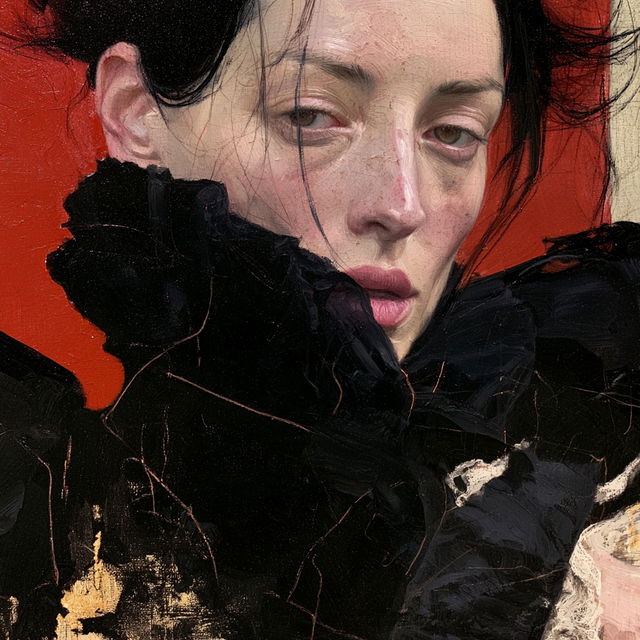 Lita Cabellut style, Midjourney V8.2, render 4 of 4