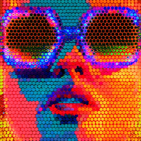 Lite Brite art style (Techniques), Midjourney V8.2