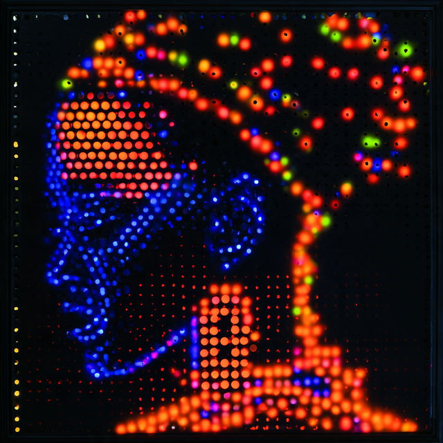Lite Brite art style, Midjourney V8.2, render 3 of 4