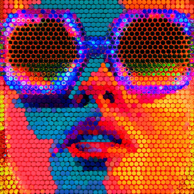 Lite Brite art style, Midjourney V8.2, render 1 of 4