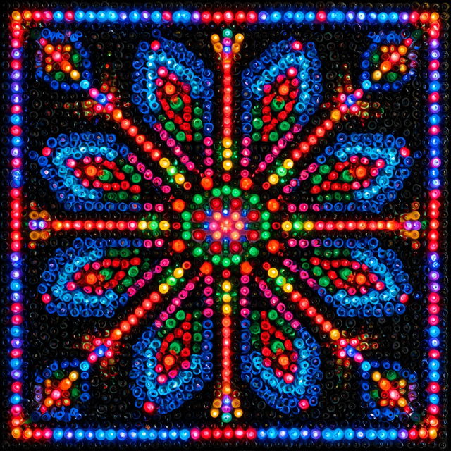 Lite Brite art style, Midjourney V8.2, render 4 of 4