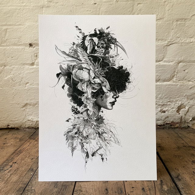 Lithography print style, Midjourney V8.2, render 2 of 4