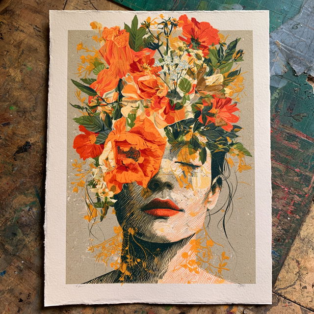 Lithography print style, Midjourney V8.2, render 3 of 4
