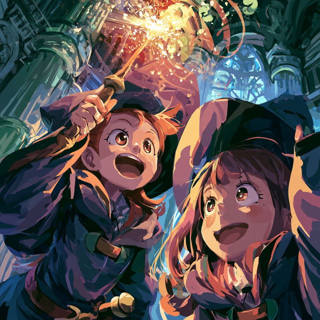 Little Witch Academia style, Midjourney V8.2, render 1 of 4