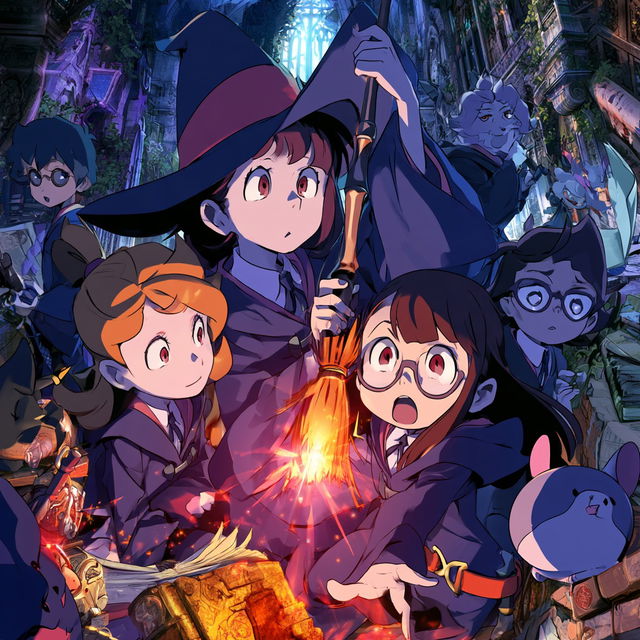 Little Witch Academia style, Midjourney V8.2, render 4 of 4