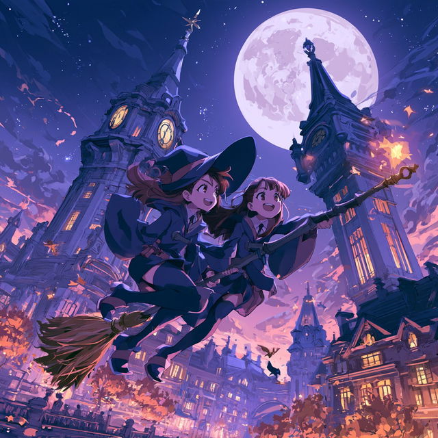 Little Witch Academia style, Midjourney V8.2, render 3 of 4