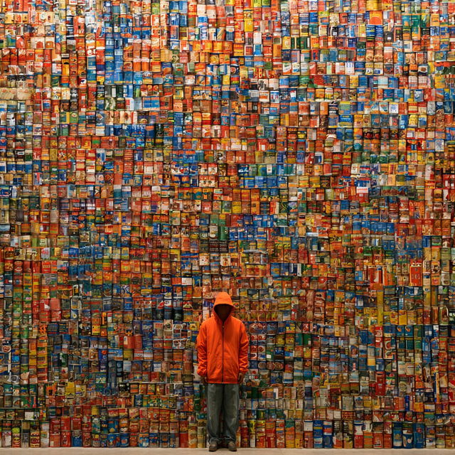 Liu Bolin style, Midjourney V8.2, render 4 of 4