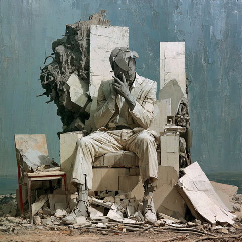 Liu Wei style (Sculptors), Midjourney V8.2