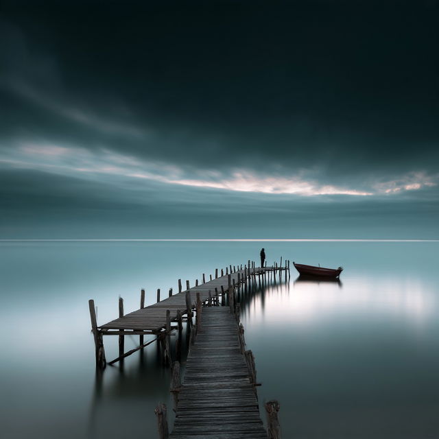 Long exposure photography style, Midjourney V8.2, render 2 of 4