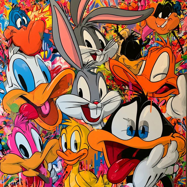 Looney Tunes style, Midjourney V8.2, render 2 of 4