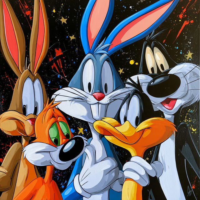 Looney Tunes style, Midjourney V8.2, render 3 of 4