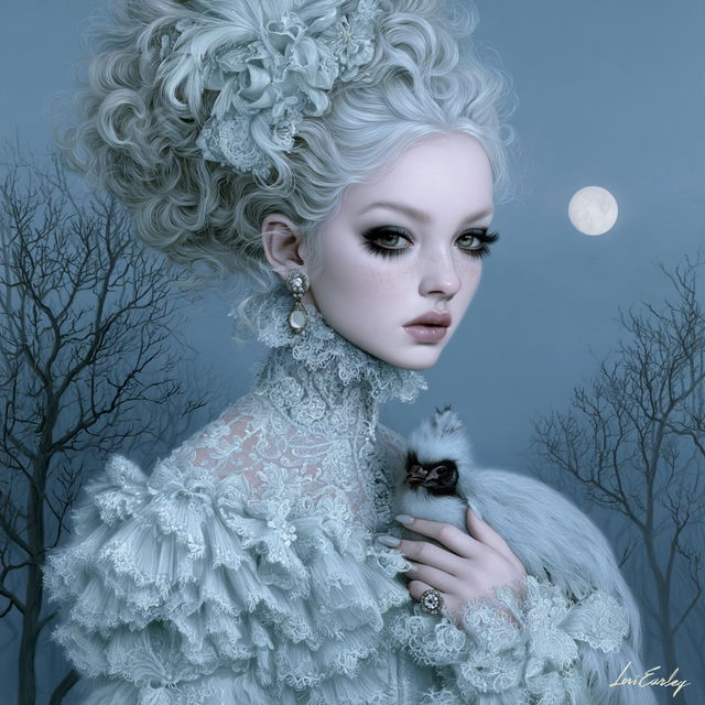 Lori Earley style, Midjourney V8.2, render 4 of 4