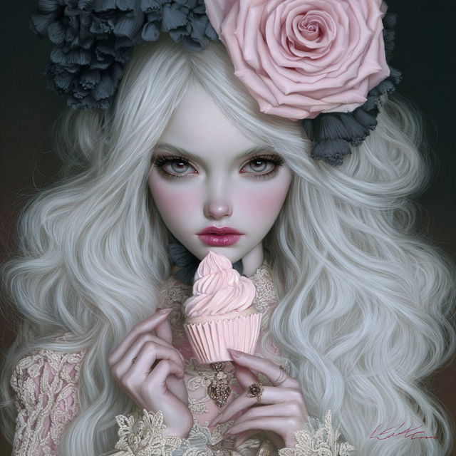 Lori Earley style, Midjourney V8.2, render 3 of 4