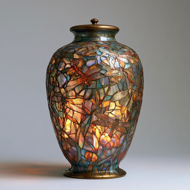 Louis Comfort Tiffany style, Midjourney V8.2, render 2 of 4