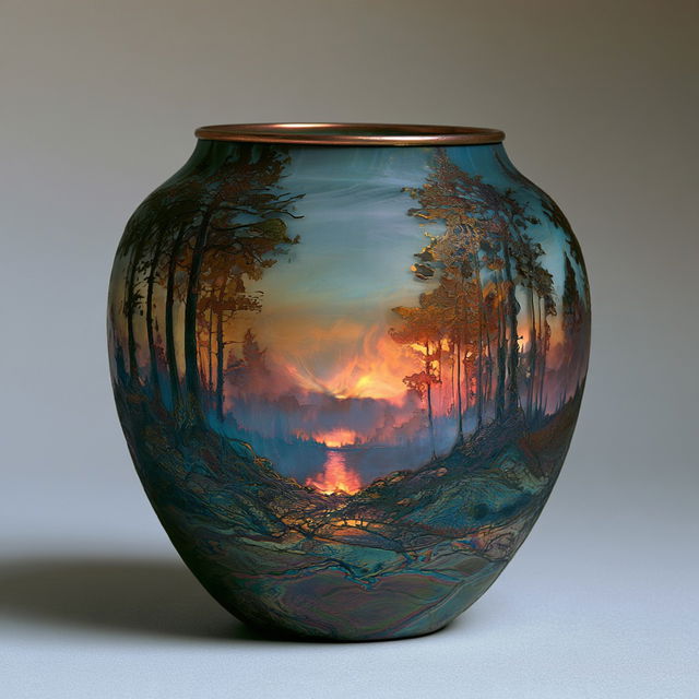 Louis Comfort Tiffany style, Midjourney V8.2, render 3 of 4