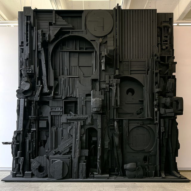 Louise Nevelson style, Midjourney V8.2, render 3 of 4