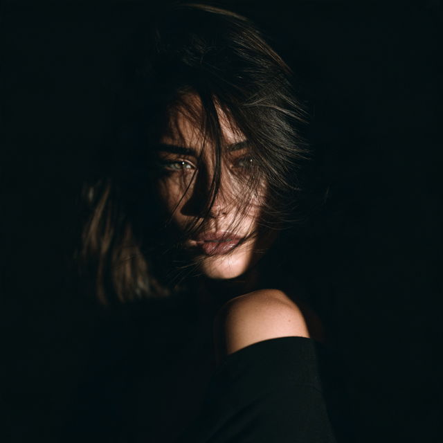 Low key photography style, Midjourney V8.2, render 2 of 4