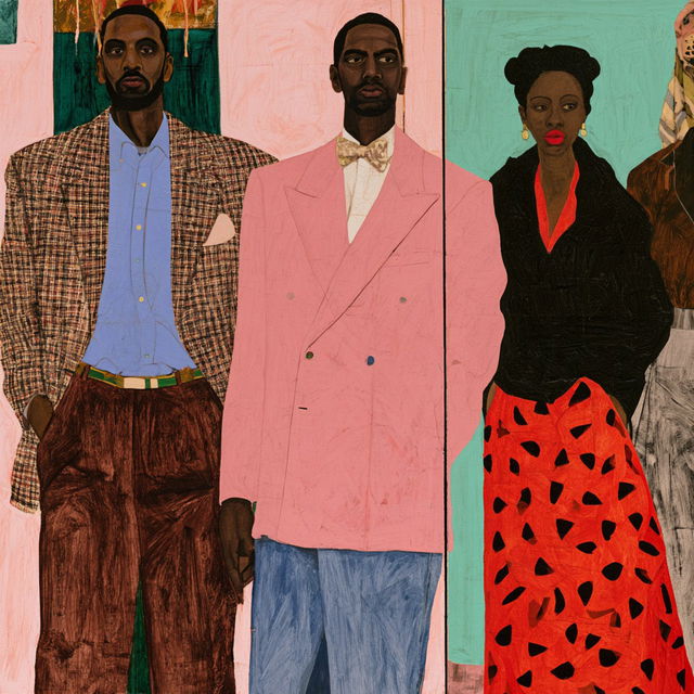 Lubaina Himid style, Midjourney V8.2, render 2 of 4