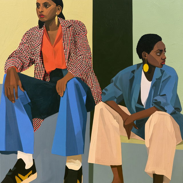 Lubaina Himid style, Midjourney V8.2, render 4 of 4