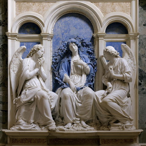 Luca della Robbia style (Sculptors), Midjourney V8.2