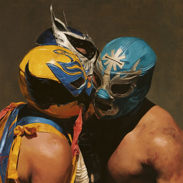 Lucha libre style, Midjourney V8.2, render 1 of 4