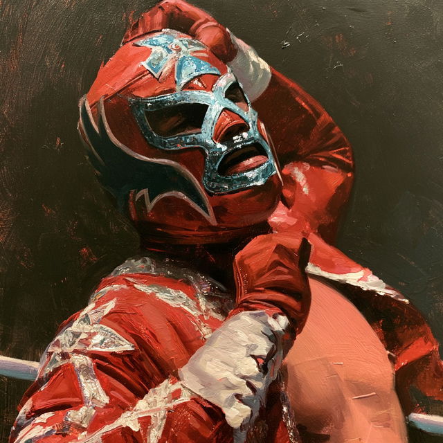 Lucha libre style, Midjourney V8.2, render 4 of 4