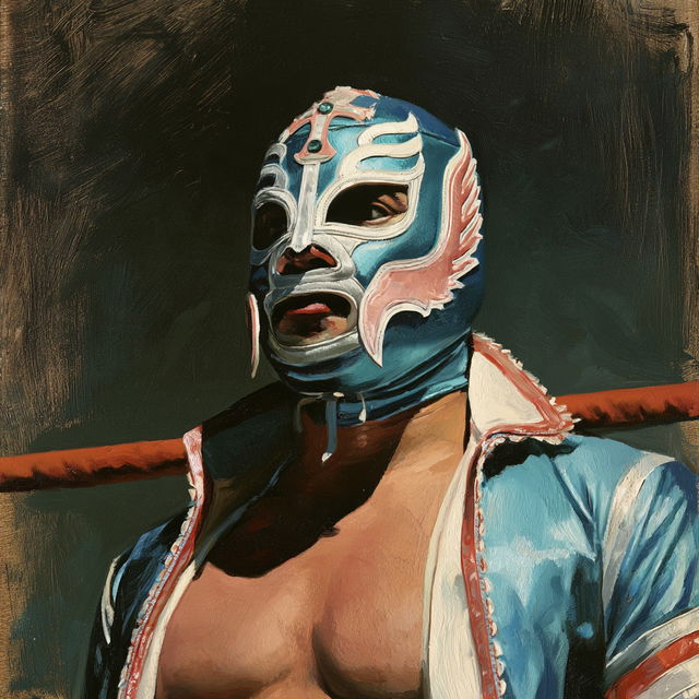 Lucha libre style, Midjourney V8.2, render 3 of 4