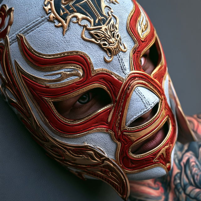 Lucha Libre mask style, Midjourney V8.2, render 3 of 4