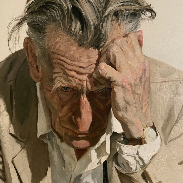 Lucian Freud style, Midjourney V8.2, render 4 of 4