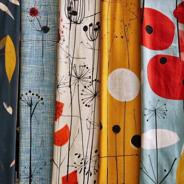 Lucienne Day style, Midjourney V8.2, render 2 of 4