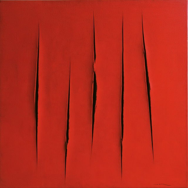 Lucio Fontana style, Midjourney V8.2, render 2 of 4
