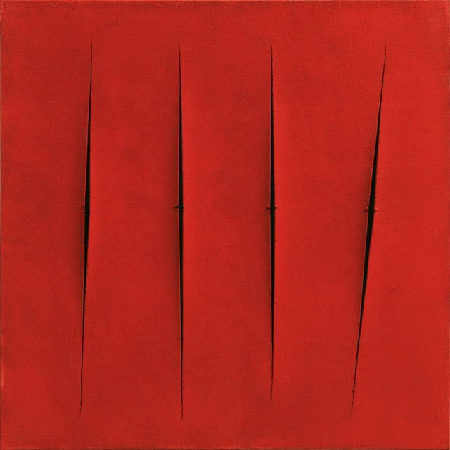 Lucio Fontana style, Midjourney V8.2, render 4 of 4