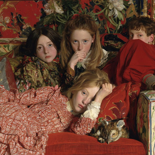 Lucy Madox Brown style, Midjourney V8.2, render 4 of 4