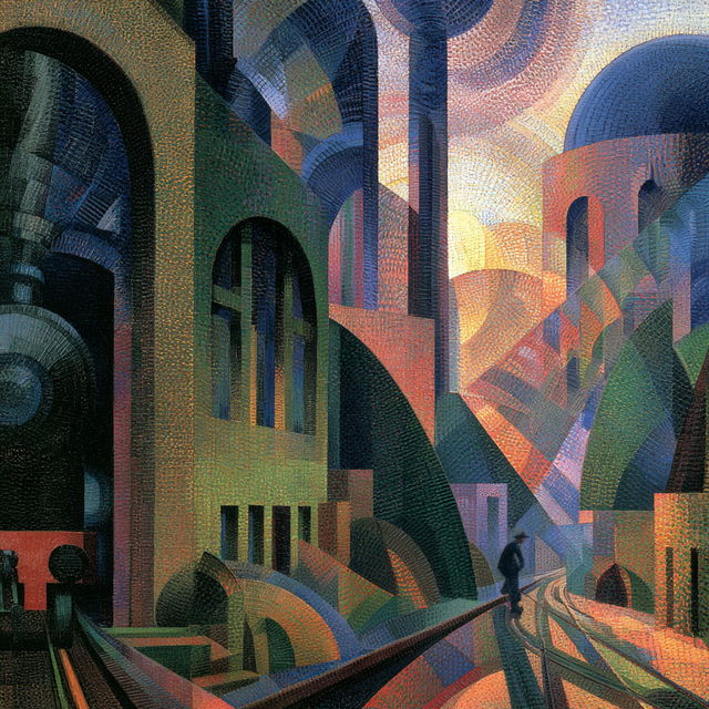 Luigi Russolo style, Midjourney V8.2, render 1 of 4