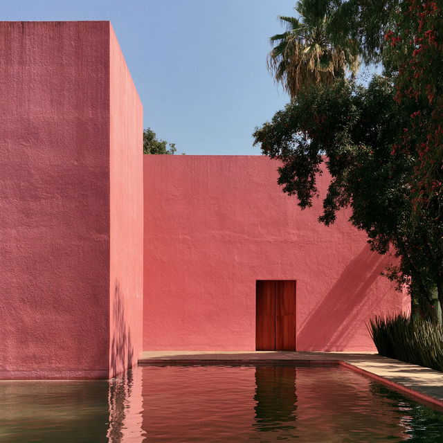 Luis Barragan style, Midjourney V8.2, render 2 of 4