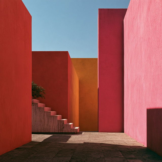 Luis Barragan style, Midjourney V8.2, render 1 of 4