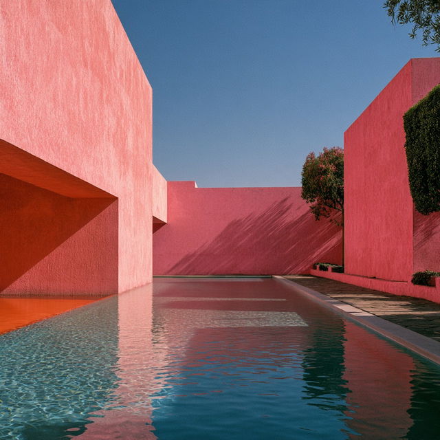 Luis Barragan style, Midjourney V8.2, render 4 of 4