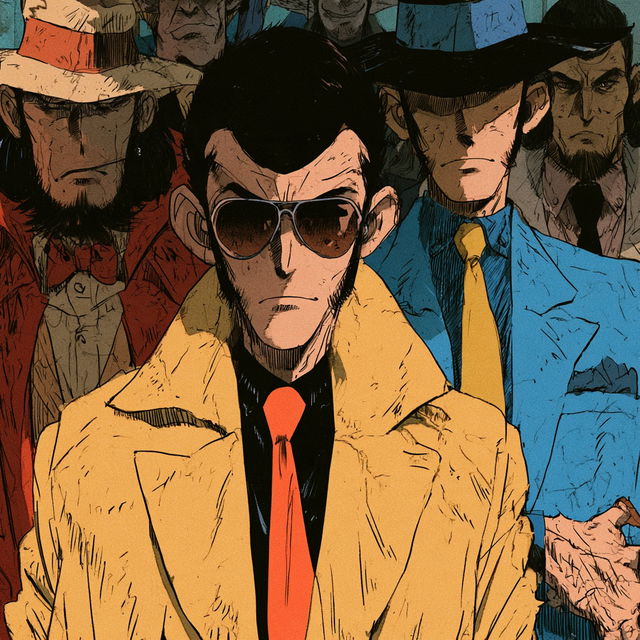 Lupin the Third style, Midjourney V8.2, render 4 of 4